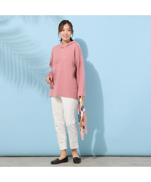 PISANO / ピサーノ ニット・セーター | ＦＯＸダブルフェイス・フーディーニット | 詳細13