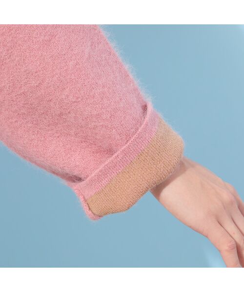 PISANO / ピサーノ ニット・セーター | ＦＯＸダブルフェイス・フーディーニット | 詳細15