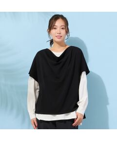 PISANO / ピサーノ ベスト | 【手洗いOK・接触冷感・UVカット】フレンチスリーブ・ドレープジレ