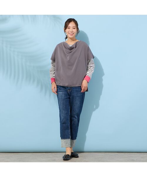 PISANO / ピサーノ ベスト | 【手洗いOK・接触冷感・UVカット】フレンチスリーブ・ドレープジレ | 詳細6