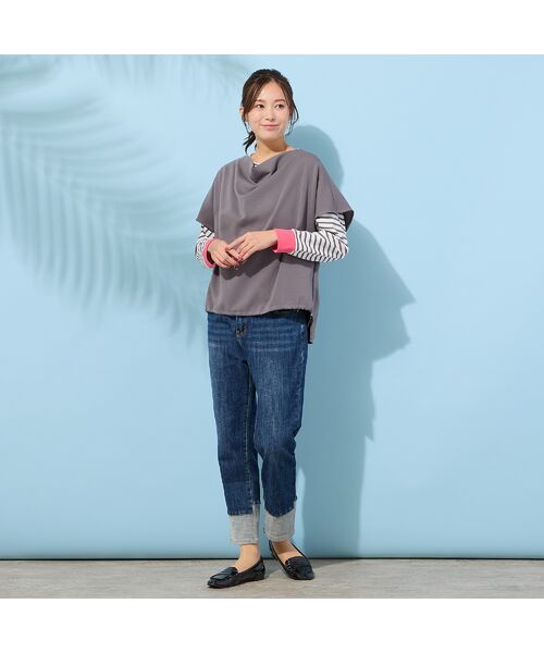 PISANO / ピサーノ ベスト | 【手洗いOK・接触冷感・UVカット】フレンチスリーブ・ドレープジレ | 詳細8