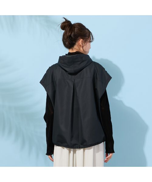 PISANO / ピサーノ ベスト | 【手洗いOK・撥水・透湿】ジャカード/タフタ・フーディージレ | 詳細10