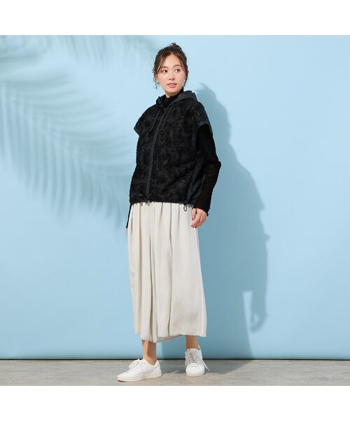 PISANO / ピサーノ ベスト | 【手洗いOK・撥水・透湿】ジャカード/タフタ・フーディージレ | 詳細14