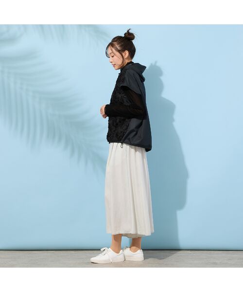 PISANO / ピサーノ ベスト | 【手洗いOK・撥水・透湿】ジャカード/タフタ・フーディージレ | 詳細15