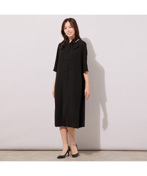 PISANO / ピサーノ ミニ丈・ひざ丈ワンピース | 【セットアップ対応】セラテリー梨地ワンピース | 詳細2