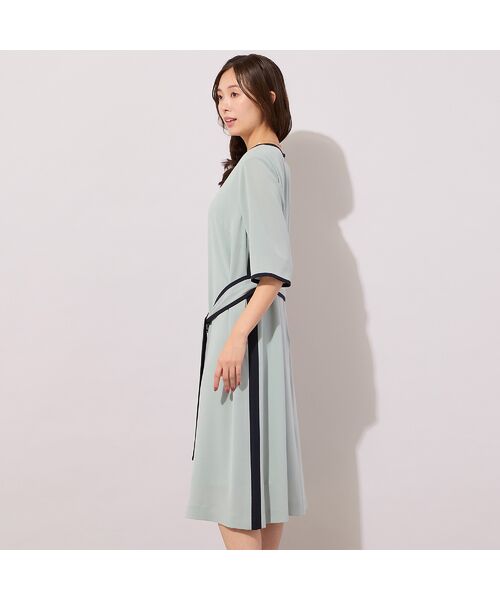 PISANO / ピサーノ ミニ丈・ひざ丈ワンピース | 【セットアップ対応】セラテリー梨地ワンピース | 詳細5