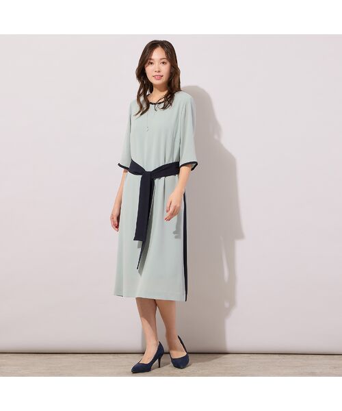 PISANO / ピサーノ ミニ丈・ひざ丈ワンピース | 【セットアップ対応】セラテリー梨地ワンピース | 詳細11