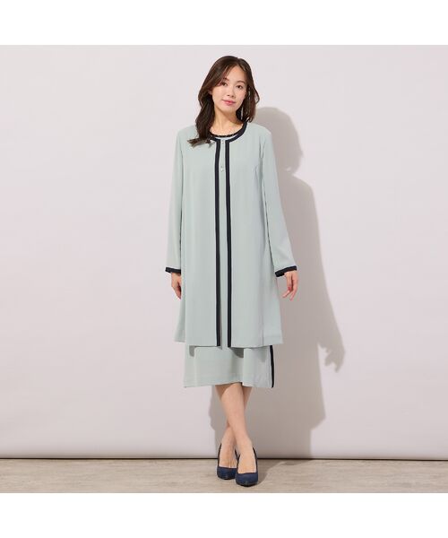 PISANO / ピサーノ ミニ丈・ひざ丈ワンピース | 【セットアップ対応】セラテリー梨地ワンピース | 詳細12