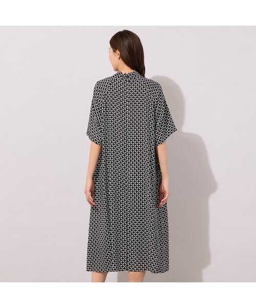 PISANO / ピサーノ ミニ丈・ひざ丈ワンピース | 【手洗いOK】幾何柄フロントタックドレス | 詳細2