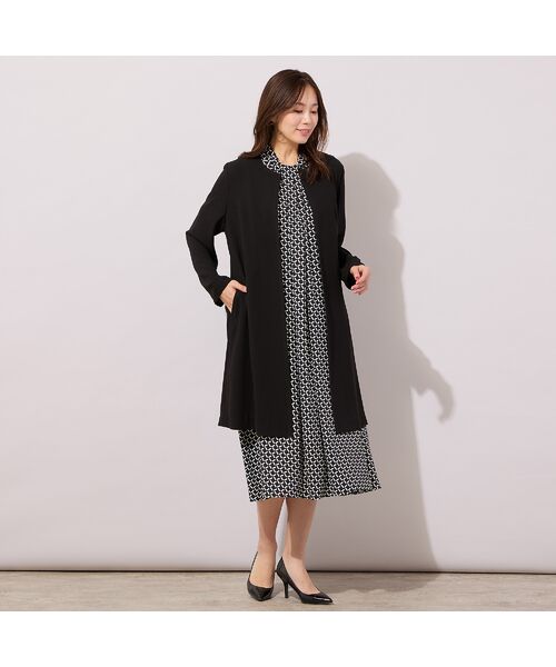 PISANO / ピサーノ ミニ丈・ひざ丈ワンピース | 【手洗いOK】幾何柄フロントタックドレス | 詳細7