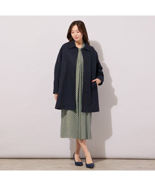 PISANO / ピサーノ ミニ丈・ひざ丈ワンピース | 【手洗いOK】幾何柄フロントタックドレス | 詳細12