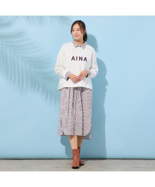 PISANO / ピサーノ ミニ丈・ひざ丈ワンピース | 【手洗いOK】ストライプ・フロントタックシャツワンピース | 詳細6