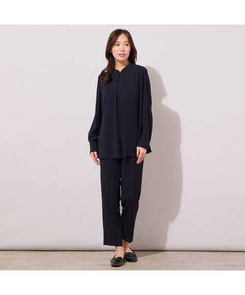 PISANO / ピサーノ シャツ・ブラウス | 【手洗いOK・セットアップ対応】フロントタック・スタンドカラーブラウス | 詳細1