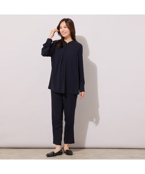 PISANO / ピサーノ シャツ・ブラウス | 【手洗いOK・セットアップ対応】フロントタック・スタンドカラーブラウス | 詳細2