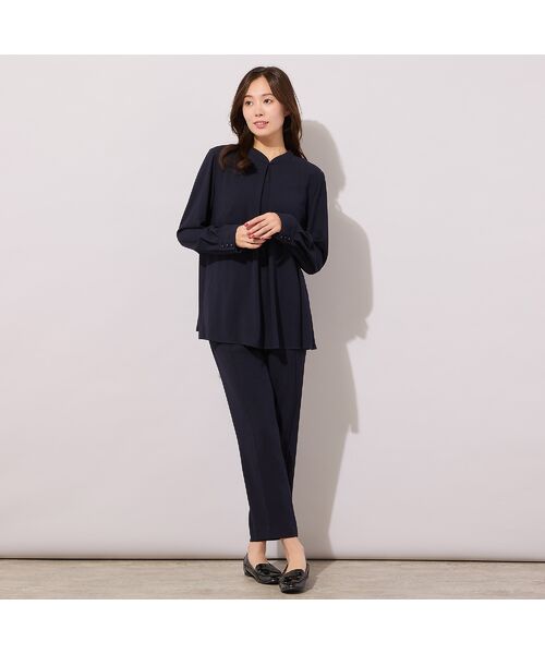 PISANO / ピサーノ シャツ・ブラウス | 【手洗いOK・セットアップ対応】フロントタック・スタンドカラーブラウス | 詳細3