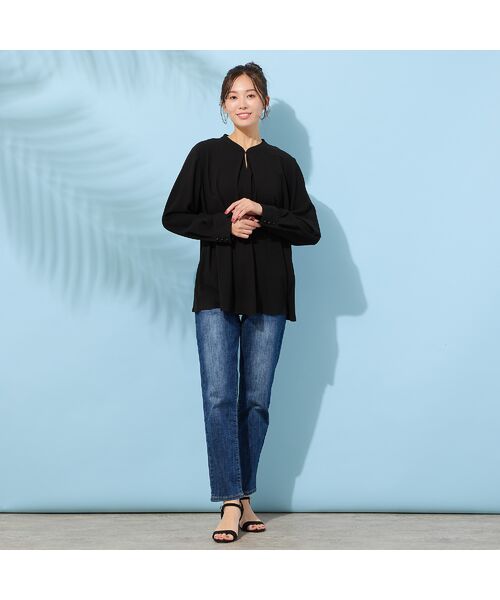 PISANO / ピサーノ シャツ・ブラウス | 【手洗いOK・セットアップ対応】フロントタック・スタンドカラーブラウス | 詳細6