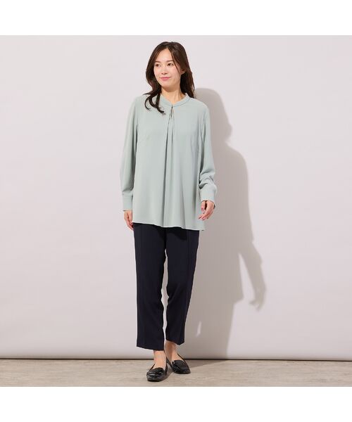 PISANO / ピサーノ シャツ・ブラウス | 【手洗いOK・セットアップ対応】フロントタック・スタンドカラーブラウス | 詳細11