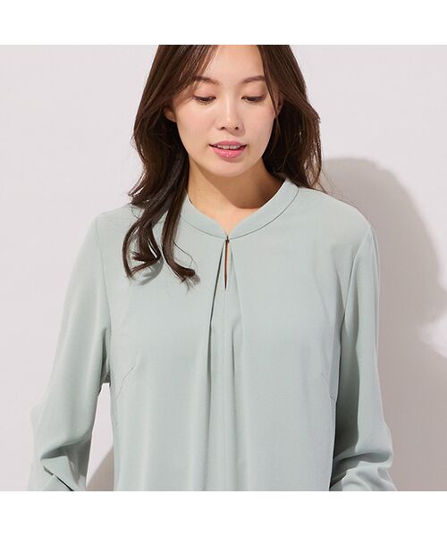 PISANO / ピサーノ シャツ・ブラウス | 【手洗いOK・セットアップ対応】フロントタック・スタンドカラーブラウス | 詳細13