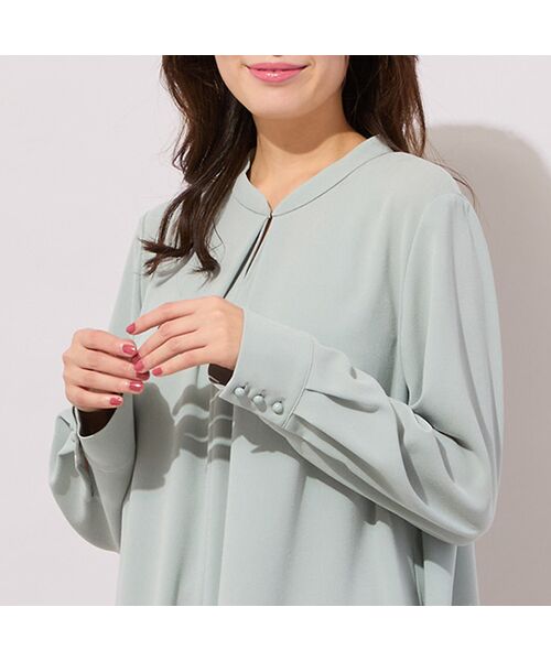 PISANO / ピサーノ シャツ・ブラウス | 【手洗いOK・セットアップ対応】フロントタック・スタンドカラーブラウス | 詳細14