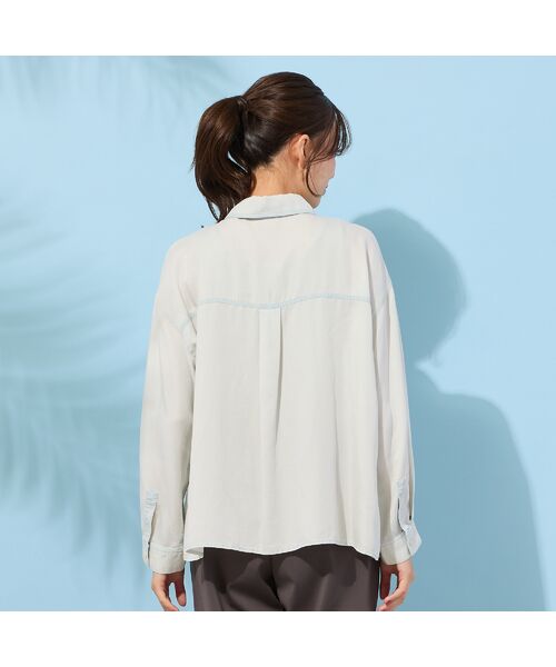 PISANO / ピサーノ シャツ・ブラウス | 【手洗いOK・セットアップ対応】製品洗い・テンセルデニムシャツ | 詳細2