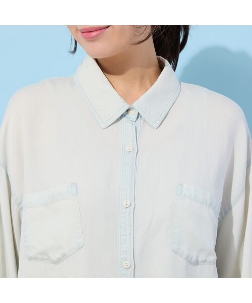 PISANO / ピサーノ シャツ・ブラウス | 【手洗いOK・セットアップ対応】製品洗い・テンセルデニムシャツ | 詳細6