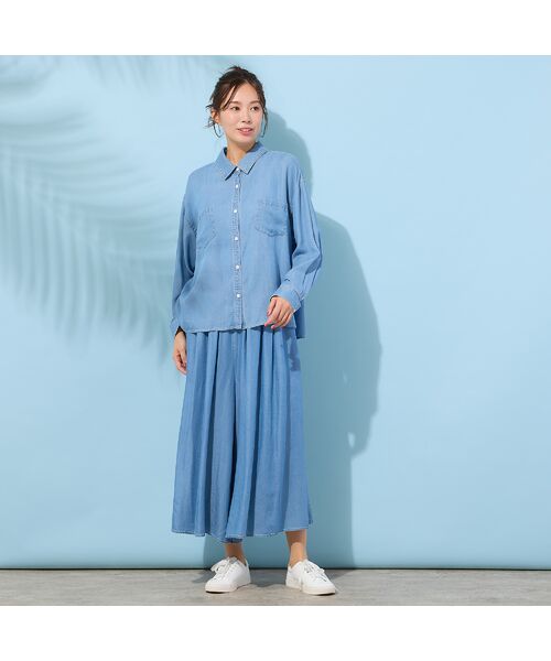 PISANO / ピサーノ シャツ・ブラウス | 【手洗いOK・セットアップ対応】製品洗い・テンセルデニムシャツ | 詳細11