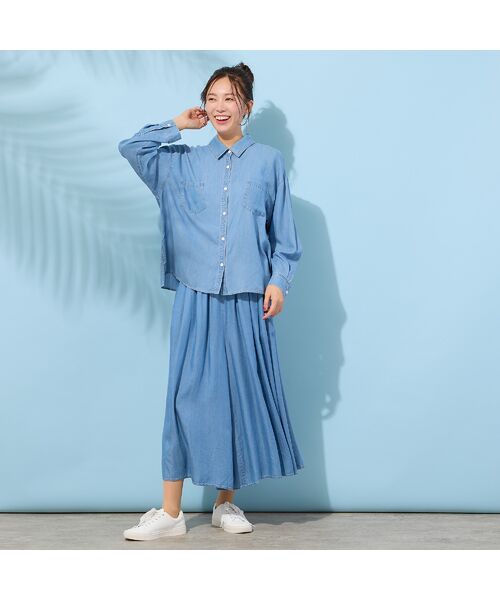 PISANO / ピサーノ シャツ・ブラウス | 【手洗いOK・セットアップ対応】製品洗い・テンセルデニムシャツ | 詳細12