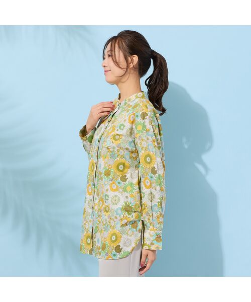 PISANO / ピサーノ シャツ・ブラウス | 【手洗いOK・綿100％・リバティコラボ・2Way】サイドタックブラウス | 詳細1