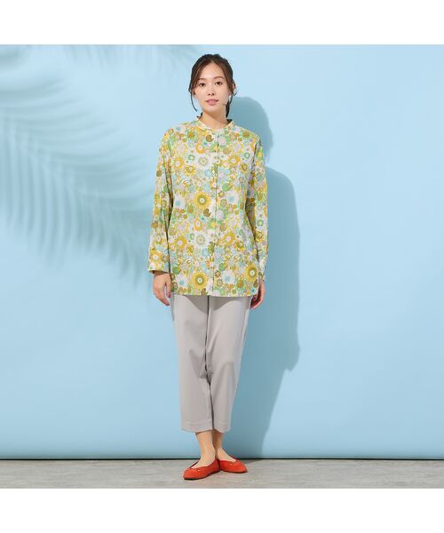 PISANO / ピサーノ シャツ・ブラウス | 【手洗いOK・綿100％・リバティコラボ・2Way】サイドタックブラウス | 詳細3