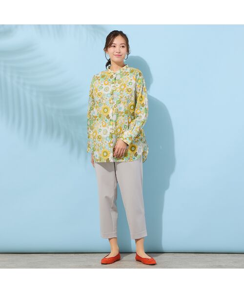 PISANO / ピサーノ シャツ・ブラウス | 【手洗いOK・綿100％・リバティコラボ・2Way】サイドタックブラウス | 詳細4