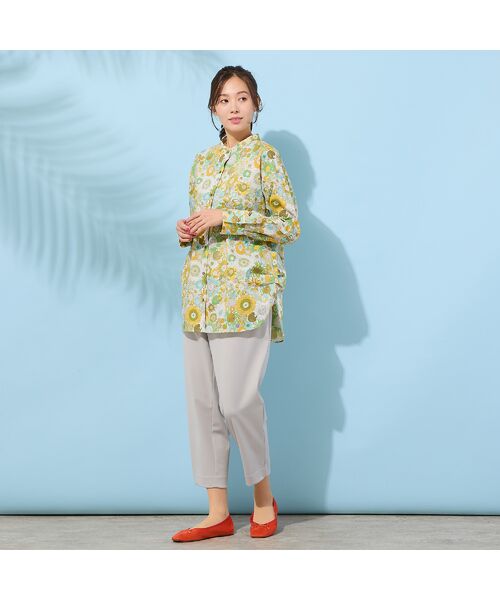 PISANO / ピサーノ シャツ・ブラウス | 【手洗いOK・綿100％・リバティコラボ・2Way】サイドタックブラウス | 詳細5