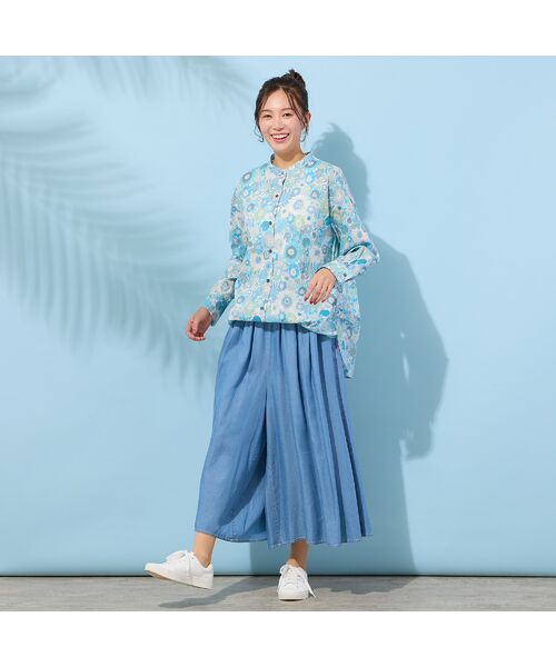 PISANO / ピサーノ シャツ・ブラウス | 【手洗いOK・綿100％・リバティコラボ・2Way】サイドタックブラウス | 詳細11