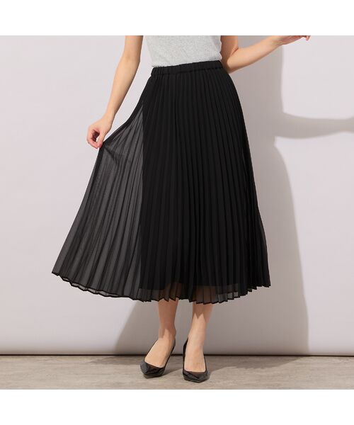 PISANO / ピサーノ ミニ・ひざ丈スカート | アコーディオンプリーツ・シフォンスカート | 詳細9