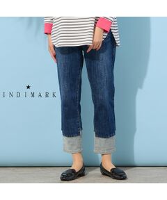 PISANO / ピサーノ デニムパンツ | 【手洗いOK・INDIMARKコラボ】デニムストレート・裾切り替えパンツ