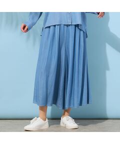 PISANO / ピサーノ ショート・ハーフ・半端丈パンツ | 【手洗いOK・セットアップ対応】製品洗い・テンセルデニムキュロットパンツ