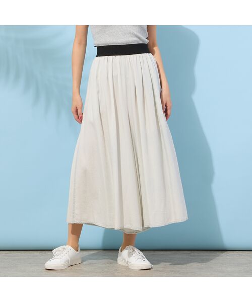 PISANO / ピサーノ ショート・ハーフ・半端丈パンツ | 【手洗いOK・セットアップ対応】製品洗い・テンセルデニムキュロットパンツ | 詳細2