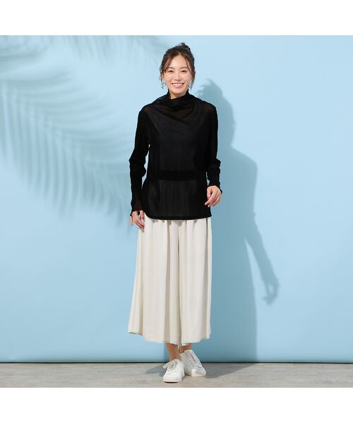 PISANO / ピサーノ ショート・ハーフ・半端丈パンツ | 【手洗いOK・セットアップ対応】製品洗い・テンセルデニムキュロットパンツ | 詳細4