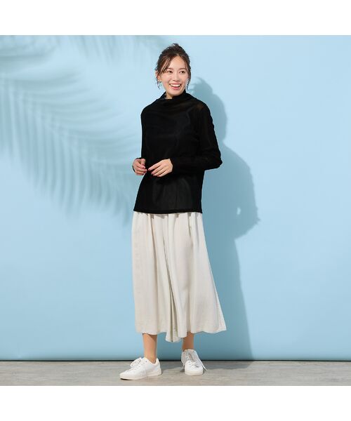 PISANO / ピサーノ ショート・ハーフ・半端丈パンツ | 【手洗いOK・セットアップ対応】製品洗い・テンセルデニムキュロットパンツ | 詳細5