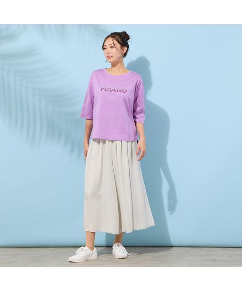 PISANO / ピサーノ ショート・ハーフ・半端丈パンツ | 【手洗いOK・セットアップ対応】製品洗い・テンセルデニムキュロットパンツ | 詳細6