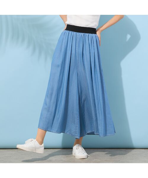 PISANO / ピサーノ ショート・ハーフ・半端丈パンツ | 【手洗いOK・セットアップ対応】製品洗い・テンセルデニムキュロットパンツ | 詳細18