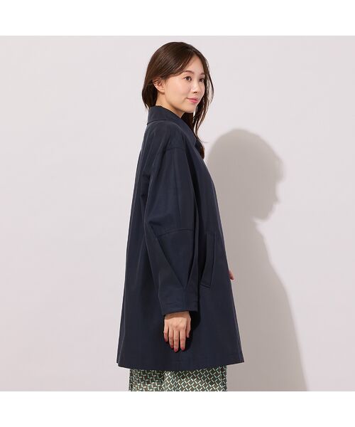 PISANO / ピサーノ ステンカラーコート | 【接触冷感】デザインタックスリーブ・ステンカラーコート | 詳細1