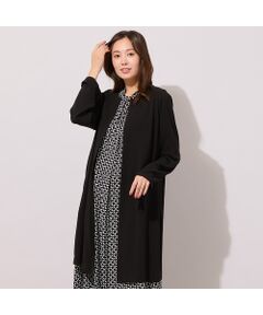 PISANO / ピサーノ ノーカラージャケット | 【セットアップ対応】パイピング切り替えガウンジャケット