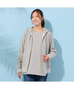 PISANO / ピサーノ パーカー | 【手洗いOK】PISANOエンブレム刺繍入りメランジパーカー