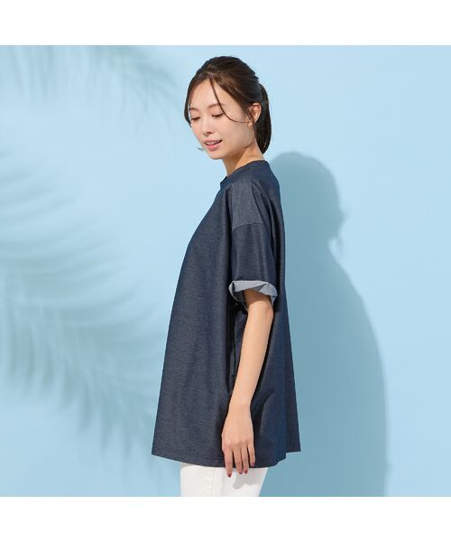 PISANO / ピサーノ カットソー | 【手洗いOK】Jカミーチェニットデニム・コクーンカットソー | 詳細1