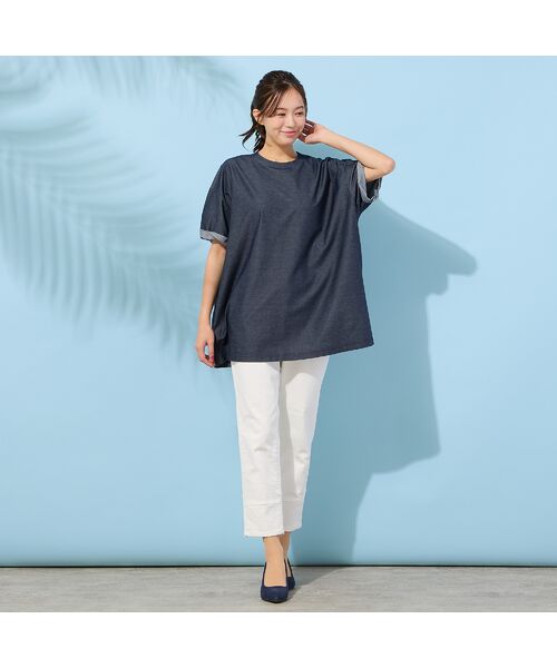 PISANO / ピサーノ カットソー | 【手洗いOK】Jカミーチェニットデニム・コクーンカットソー | 詳細5