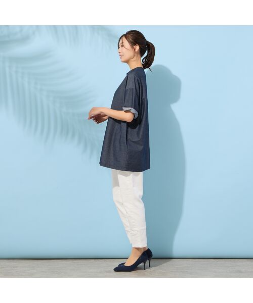 PISANO / ピサーノ カットソー | 【手洗いOK】Jカミーチェニットデニム・コクーンカットソー | 詳細6