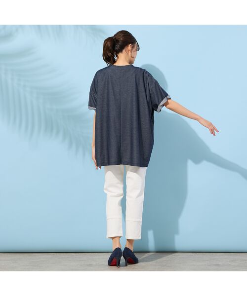 PISANO / ピサーノ カットソー | 【手洗いOK】Jカミーチェニットデニム・コクーンカットソー | 詳細7