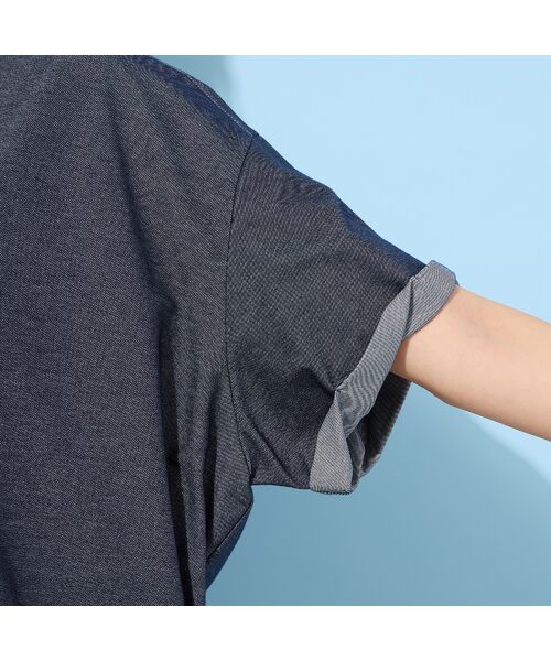 PISANO / ピサーノ カットソー | 【手洗いOK】Jカミーチェニットデニム・コクーンカットソー | 詳細8