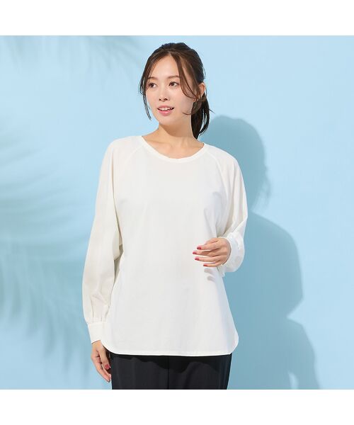 PISANO / ピサーノ カットソー | 【手洗いOK】ラグランスリーブカットソー（オフ）