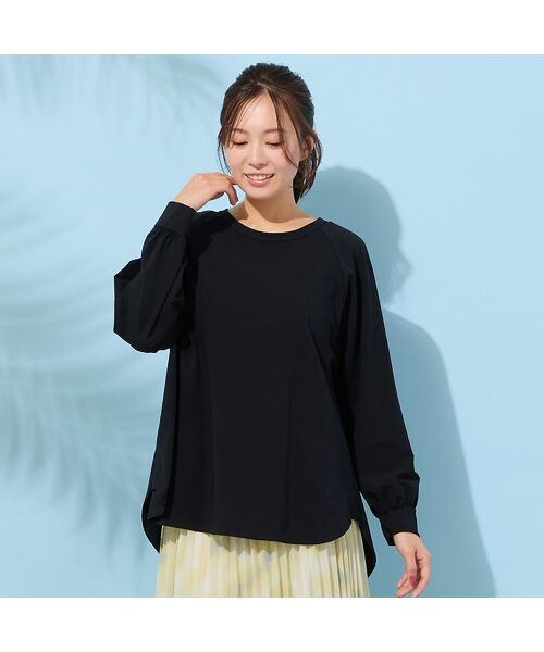 PISANO / ピサーノ カットソー | 【手洗いOK】ラグランスリーブカットソー（ブラック）